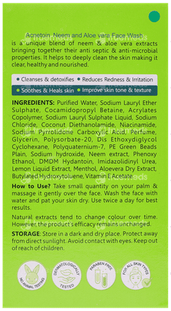 Acnetoin Active Neem And Aloevera Face Wash 70gm